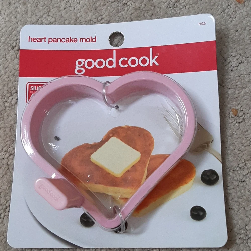 Baking Needs. Spatula,5 Pc Bowl Set,Heart Pancake Mold,Batter Bowl Nylon Turner